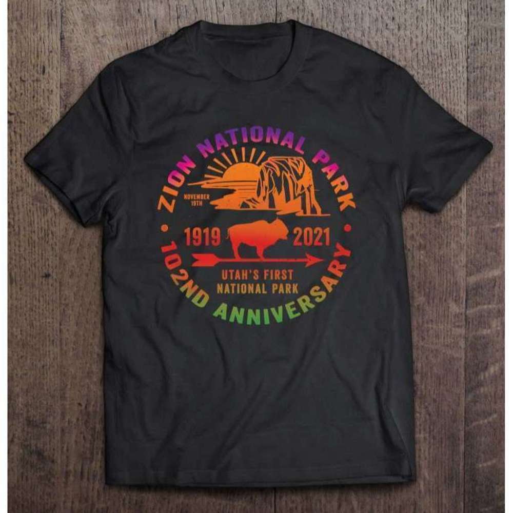 Zion National Park Utah Centennial Nature Travel Graphic T-Shirt